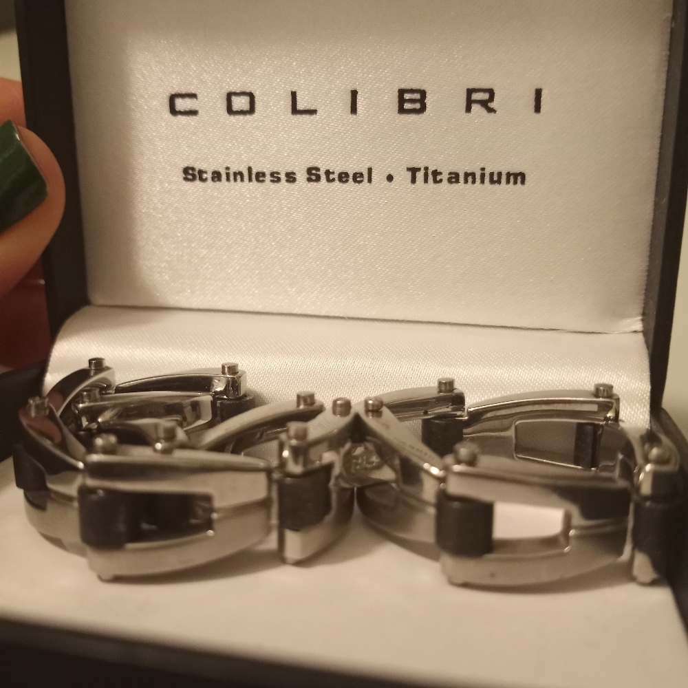 Colibri Stainless Steel and Titanium Bracelet